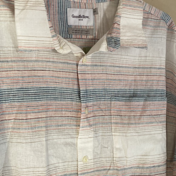 Goodfellow, XXL, striped button up long sleeve shirt - Picture 4 of 7